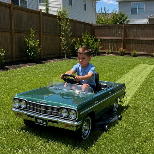 RaceVac™ Chevy Ride on lawnmower