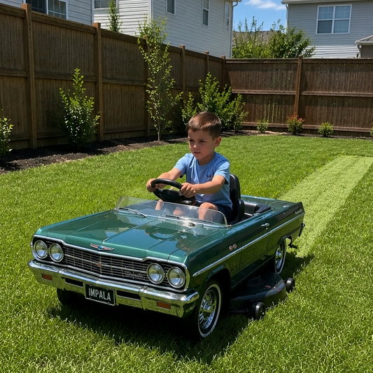 RaceVac™ Chevy Ride on lawnmower