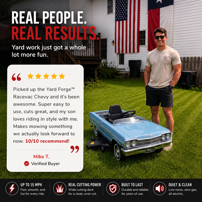 RaceVac™ Chevy Ride on lawnmower